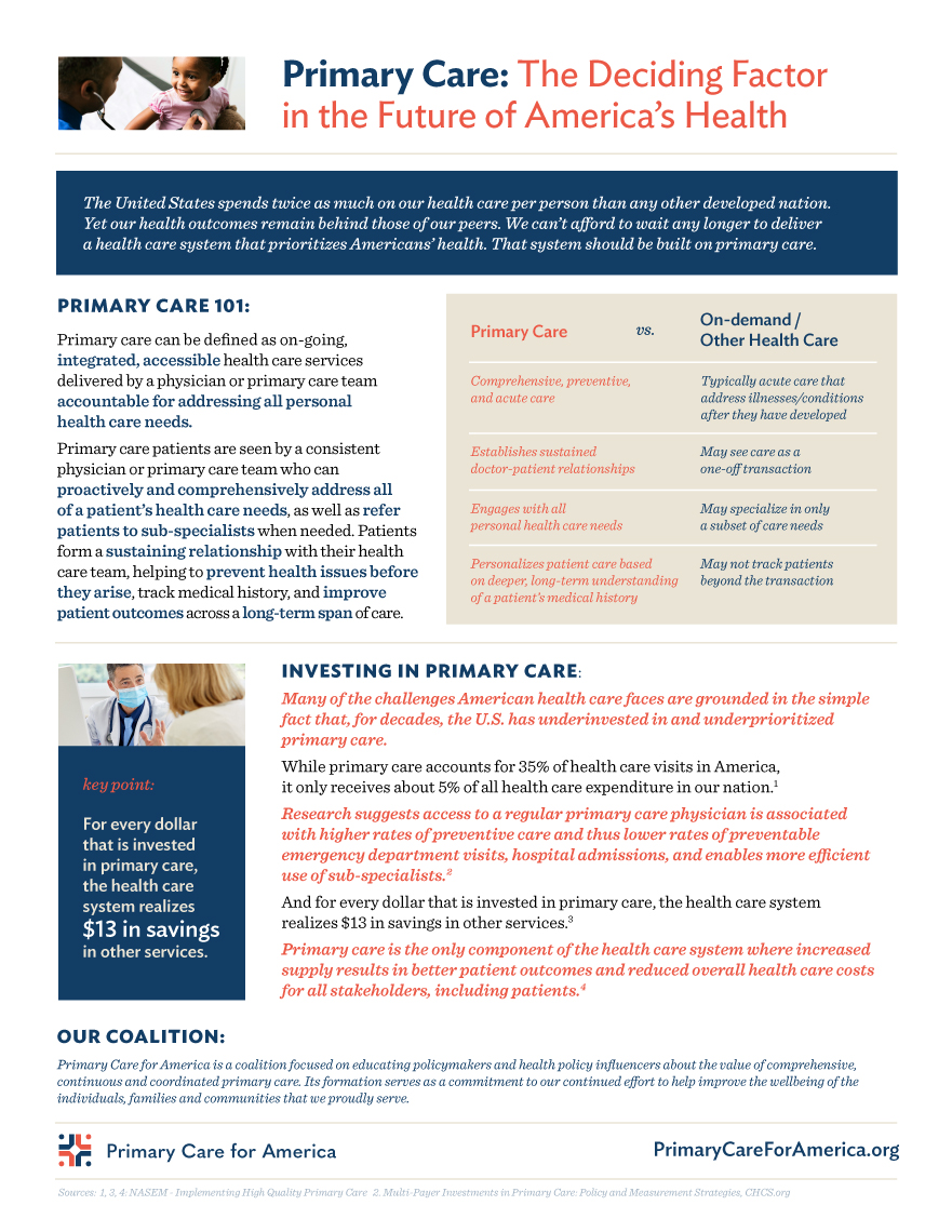 Primary Care 101 Fact Sheet